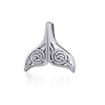 Celtic Spiral Whale Tail Silver Pendant TPD5704 - Jewelry